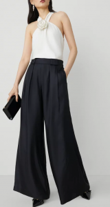 Studio Collection Pleated Easy Palazzo Pant in Silk